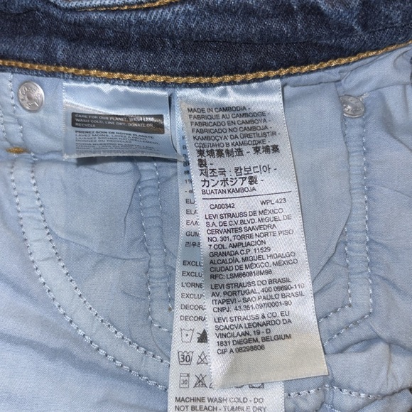 Levi's Big E Button Fly Wedgie Dark Denim Jeans. size 29 AR 8 - Picture 6 of 7